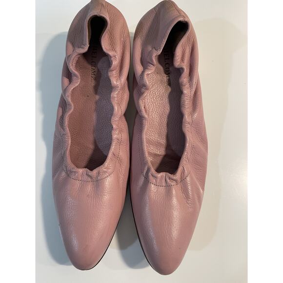 Rachel Comey Heels Shoes Leather Slip On Pointed Toe Pink Calder FLAWS - Picture 1 of 11